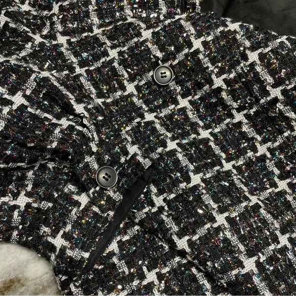 Ann Taylor LOFT  Shimmer Tweed Cropped Shirt Jacket size XL - Picture 5 of 12